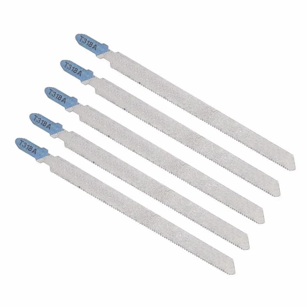 Jigsaw Blade Jigsaw Blades Cutting For Fibreboard Set T318A 132mm Length 5Pcs Accessories HCS Pack Parts Replace