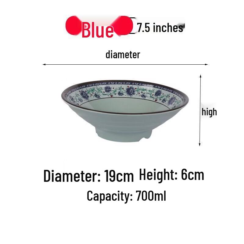 Dairian Melamine Noodle & Soup Bowls 10-pack