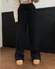 Women's Autumn & Winter Plush Sweatshirt and Loose Casual Pants Set - Solid Color, Warm, and Comfortable Fashion.