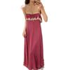 Pink Lace-Trim Cap Sleeve Maxi Dress, Yi Mengling Style, In Stock