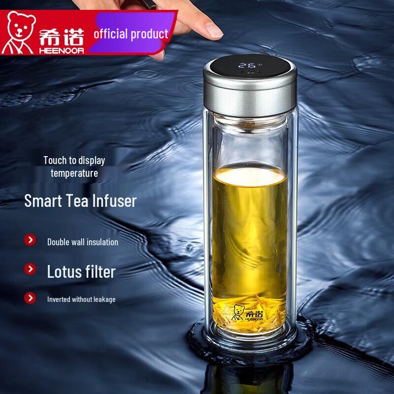 Xinuo 410ml Double-Layer Glass Cup