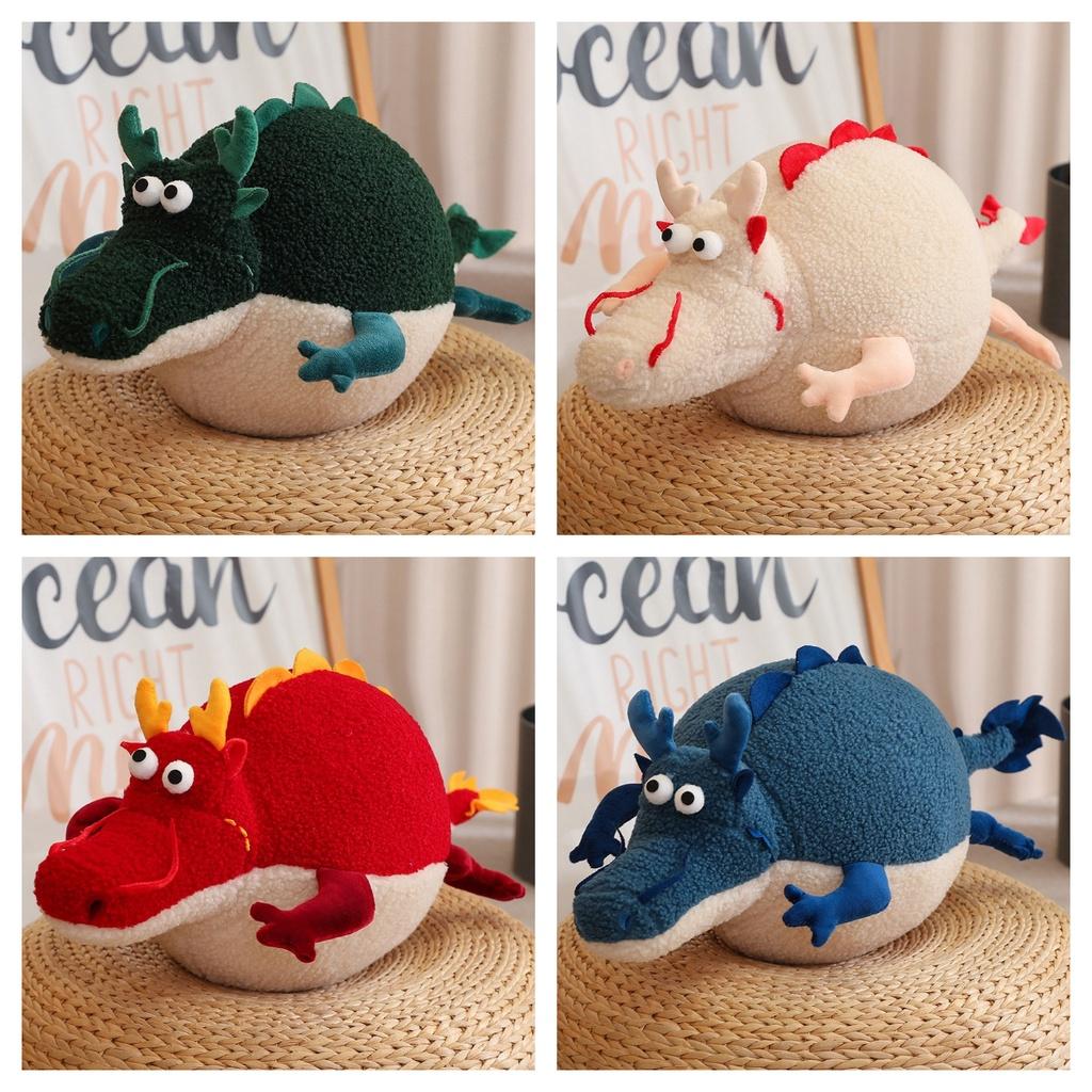 Cute Round Dragon Plush Toy Cartoon Dragon Stuffed Animal Soft And Huggable Dragon Doll For Home Decor 60cm/0.5kg