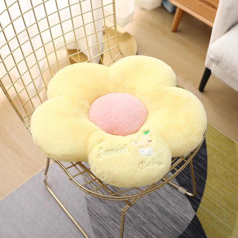 Fresh Colorful Daisy Flower Plush Pillow Toy Soft Cartoon Plant Stuffed Doll Chair Cushion Car Pillow Kids Lovers Birthday Gift
