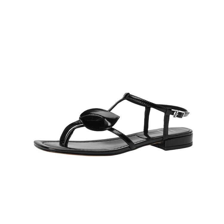 

Fashion NEW Summer Women Sandals Split Leather Shoes for Women Open Toe Low Heel Shoes Callalily Modern Sandals Buckle Strap Flip-flops 40 чёрный