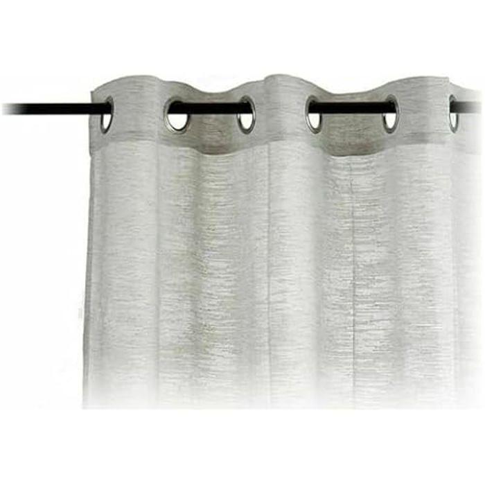 Rideaux - GIFT DECOR - Gris - Voilage - 140 X 260 Cm - Lot De 6