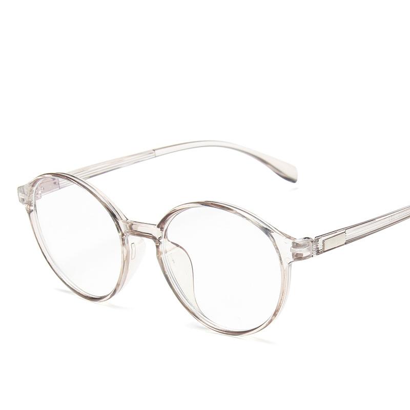 Round Frame Anti Blue Glasses Plain Glasses Lens Art Original Home Anti Blue Light Glasses Students Frame Glasses