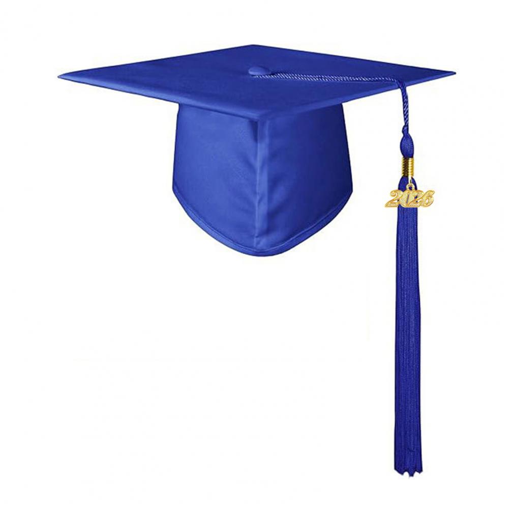High-quality Graduation Cap Hardboard Graduation Cap Unisex Adjustable Graduation Cap with 2026 Year Tassel Charm Matte for High