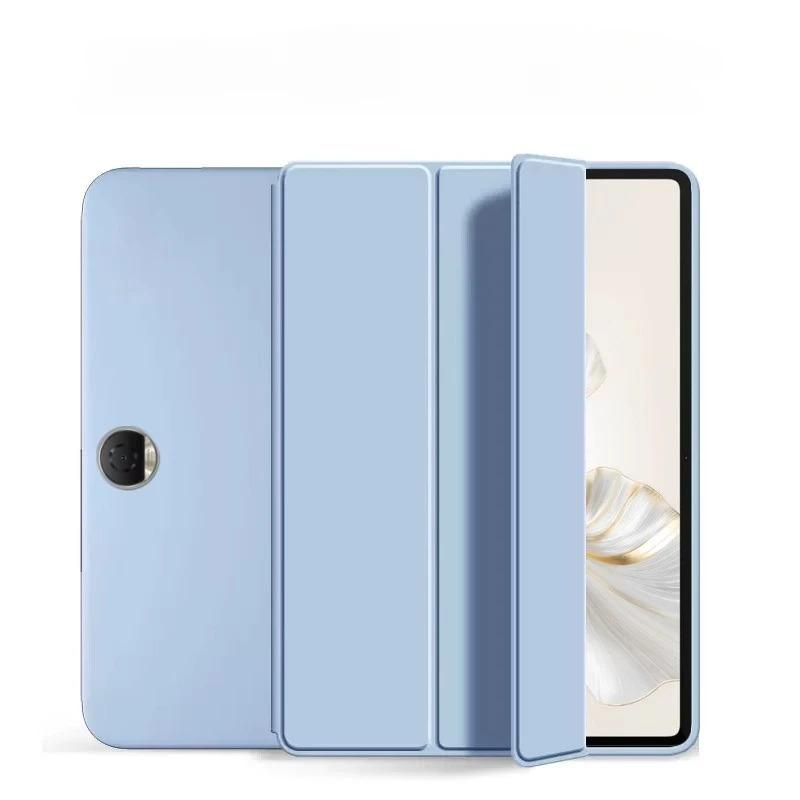 

Чехол для Huawei Honor Pad 9 2024 HEY2-W09 HEY2-W19 12,1 дюйма Магнитный Тройной PU кожа Мягкая задняя подставка Чехол для планшета Funda Coque Honor Pad 9 12.1inch небесно-голубой