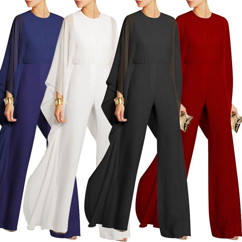 Tuta Pullover Elegante da Donna con Giunture, Scollo O, Maniche Lunghe a Pipistrello e Zip in Vita Alta