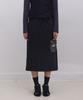 Ebeulisi Dot Pocket Sweat Skirt (Black)