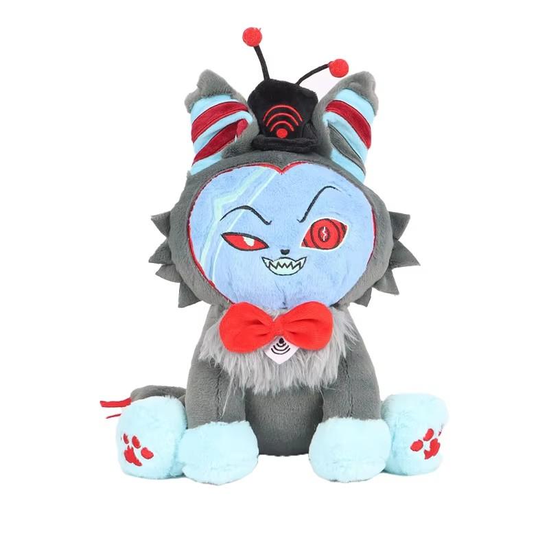 Peluche Chat Chaud Drôle Angel Dust Alastor TV Fans Collection Cadeau Mignon Coton Rembourré Poupée en Peluche Enfants pour Cadeau d'Anniversaire