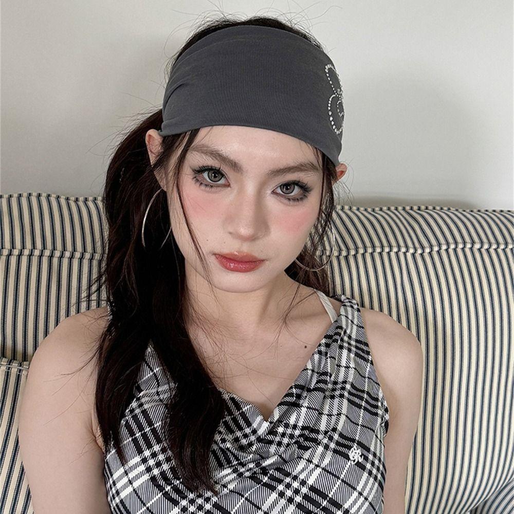 Knit Knitted Headband Yoga Sports Hairband Wide Edge Elastic Hairband  Girls