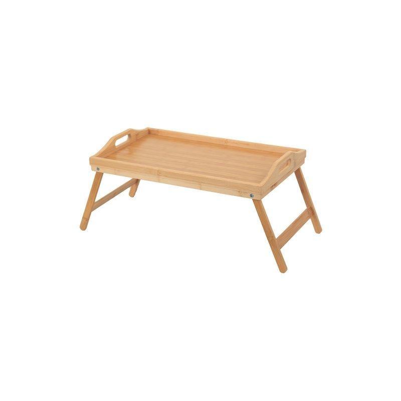 50Cm Folding Table Bamboo Mini Dining-table Multifunction Breakfast Dessert Tray Bed Desk Household Living Room Bedroom Supplies A