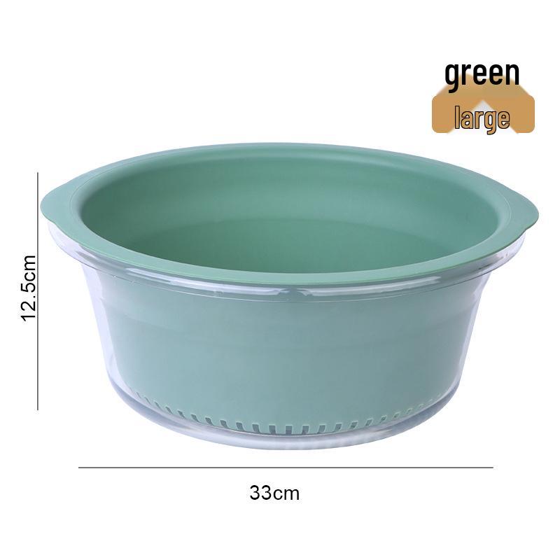 Double-Layer Large Capacity Kitchen Colander & Washing Basin