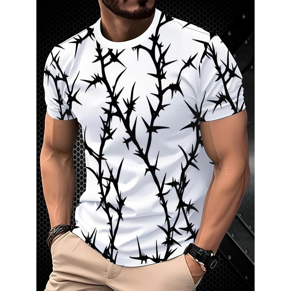Trendy men s 3D 3D printed short sleeved T-shirt 2XS