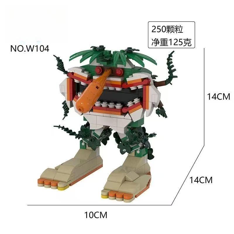 New Type MutationTung Tung Tung Sahur Horror Figurine Educational Assembly Building Blocks Doll Toys For Kid Birthday Gifts