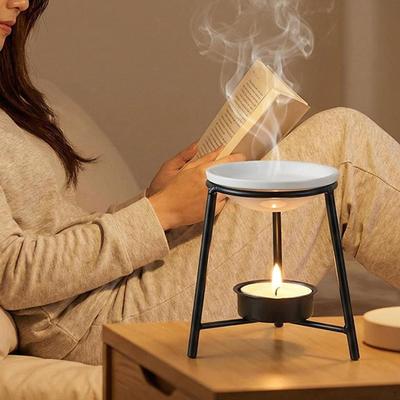 Essential Oil Burner Tealight Candle Holder Warmer Delicate Aroma Es Melt for