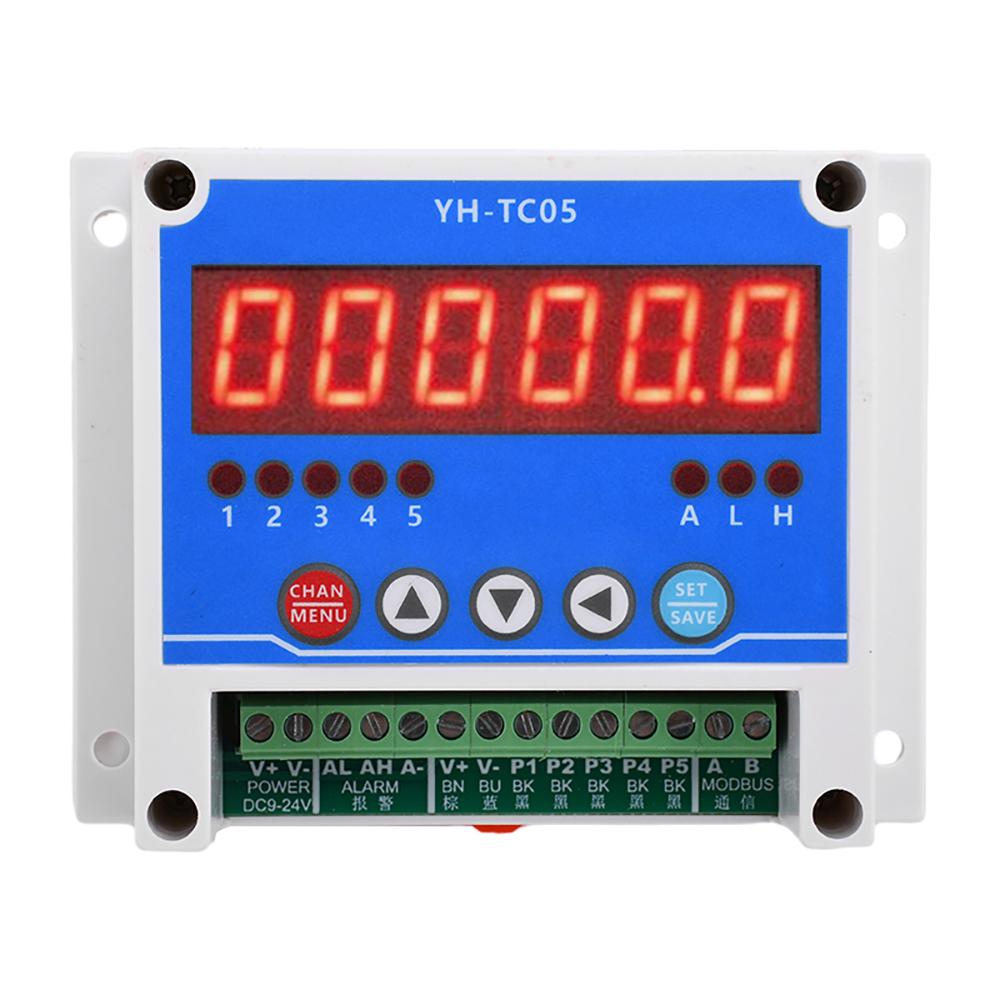 

DC12-24V 5-канальний тахометр Безконтактний тахометр обертів двигуна Датчик Холла Зупиномір з функцією Modbus