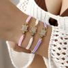Boho Bohemian Sea Turtle Fabric Bracelet For Women, Full Rhinestone Turtle Handmade Bracelets, Beach Party Banquet Charm Jewelry.