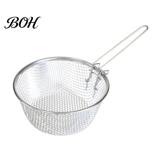 Multi Use Kitchen Frying Basket Stainless Steel Basket, with Handle, Heat Resistant Mesh Strainer, Durable Portable Deep Fryer Tool, for Chips
