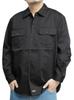 Work shirt for large pocket long sleeve black x solid color [GENUINE Dickies] men, size, switching, twill, hickory, shirt, 3L, (49)
