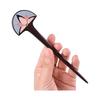 TAN MUJIANG Wooden Hairpin, Lacquerware Hair Stick, Everyday Use, Black Rosewood with Rose Pattern, 17*4*0.8cm