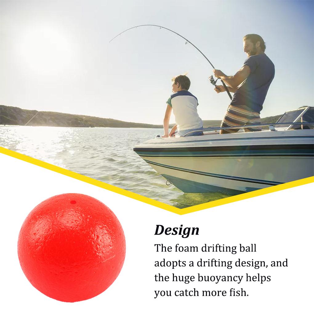 100 Pieces 10mm/12mm/14mm Lightweight Fishing Baits Wear-resistant Drifting Beads Lure Fishing Drifts Ball for River Sea