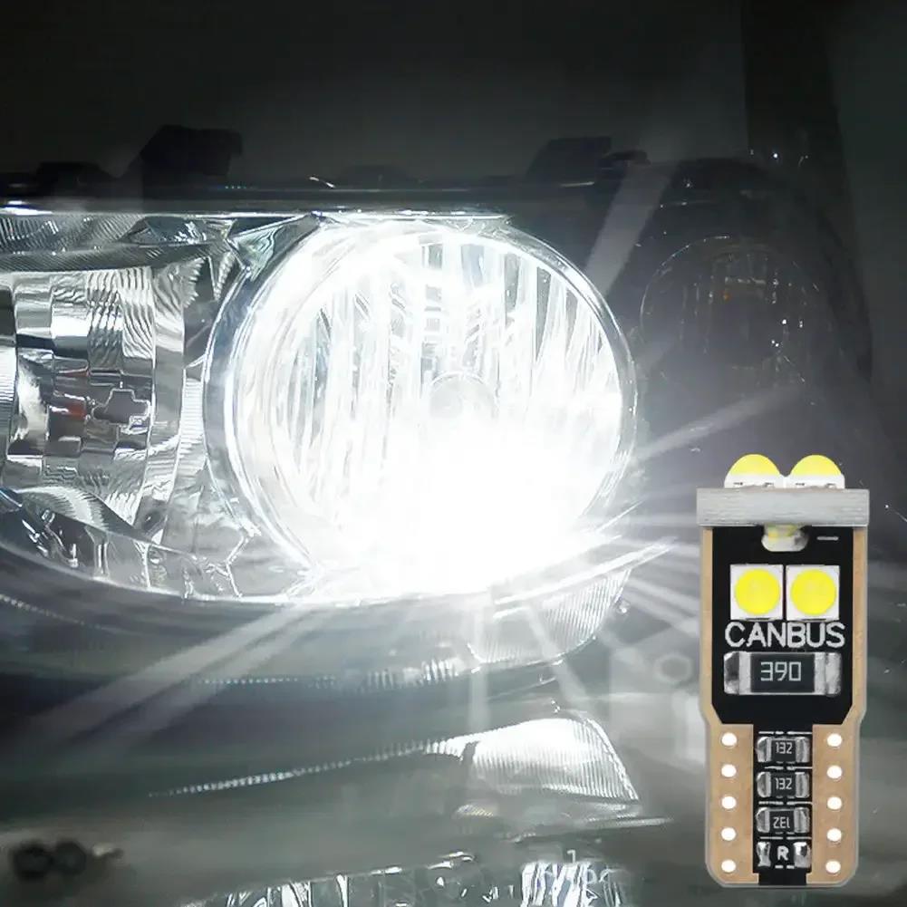 2/10PCS T10 W5W LED Bulb 6SMD 400LM 6500K White Canbus Car Interior Dome Door Glove Box Trunk License Plate Lights 12V Dome Lights 6