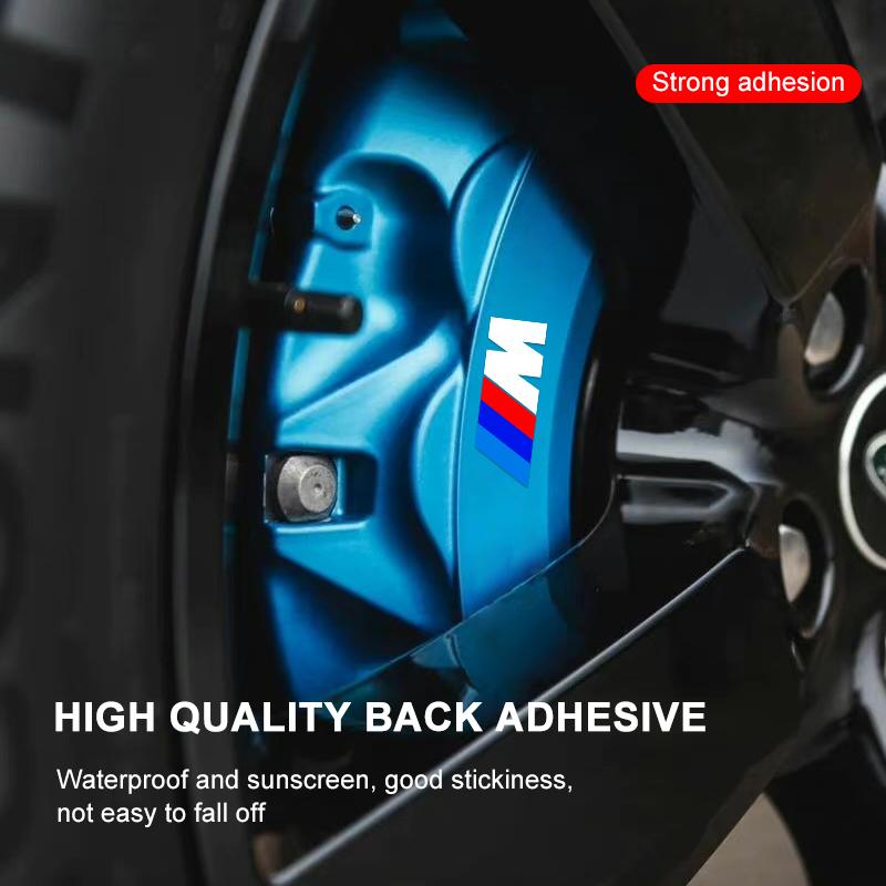 6Pcs Car Brake Caliper Vinyl Stickers Decor for M Logo X1 X4 X3 X5 X6 Z3 Z4 G30 G20 E36 E46 E90 E92 E60 E80 E34 F10 F30