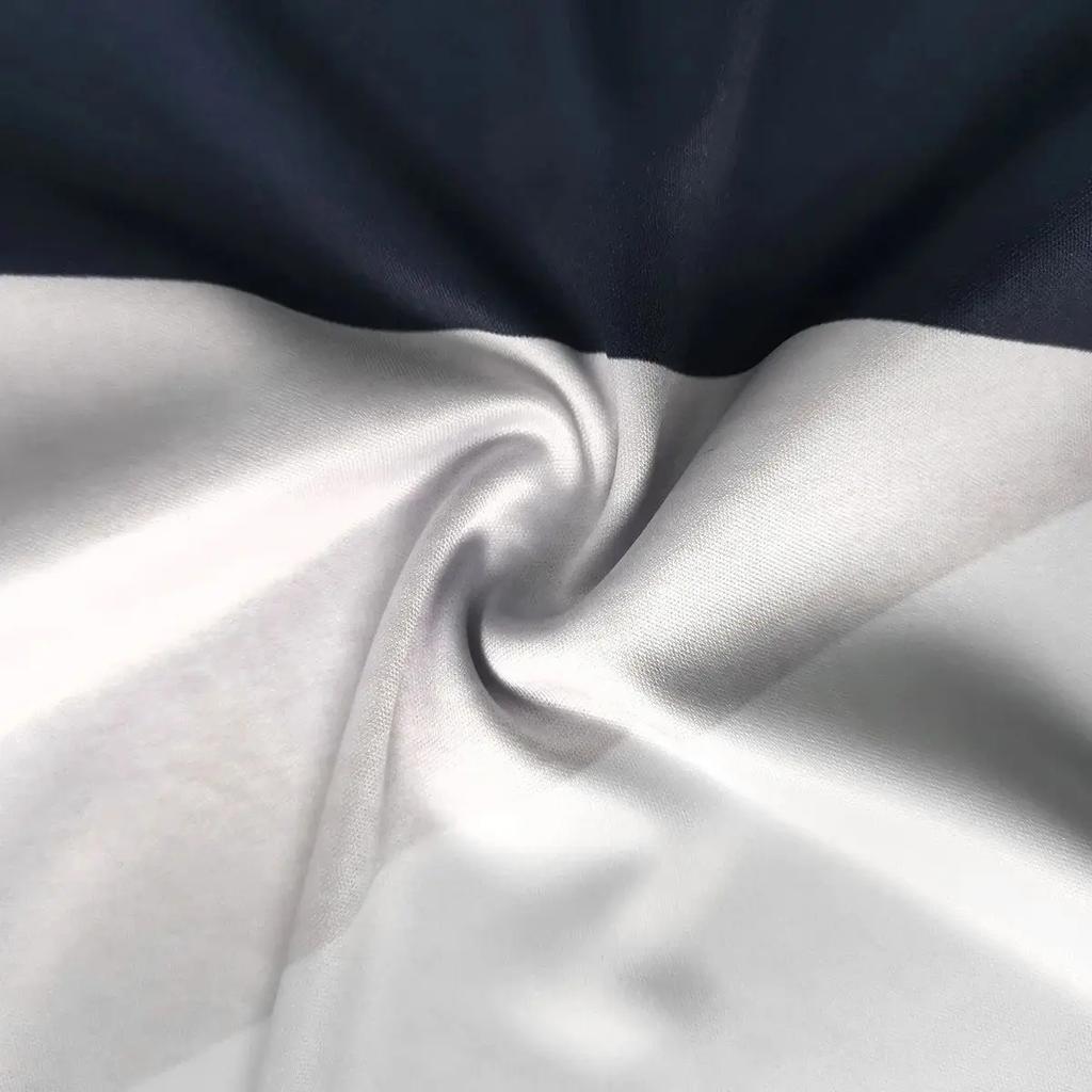 Men's Diagonal Color‑Block Short‑Sleeve Polo Shirt Lapel Collar Slim‑Fit Summer Tops