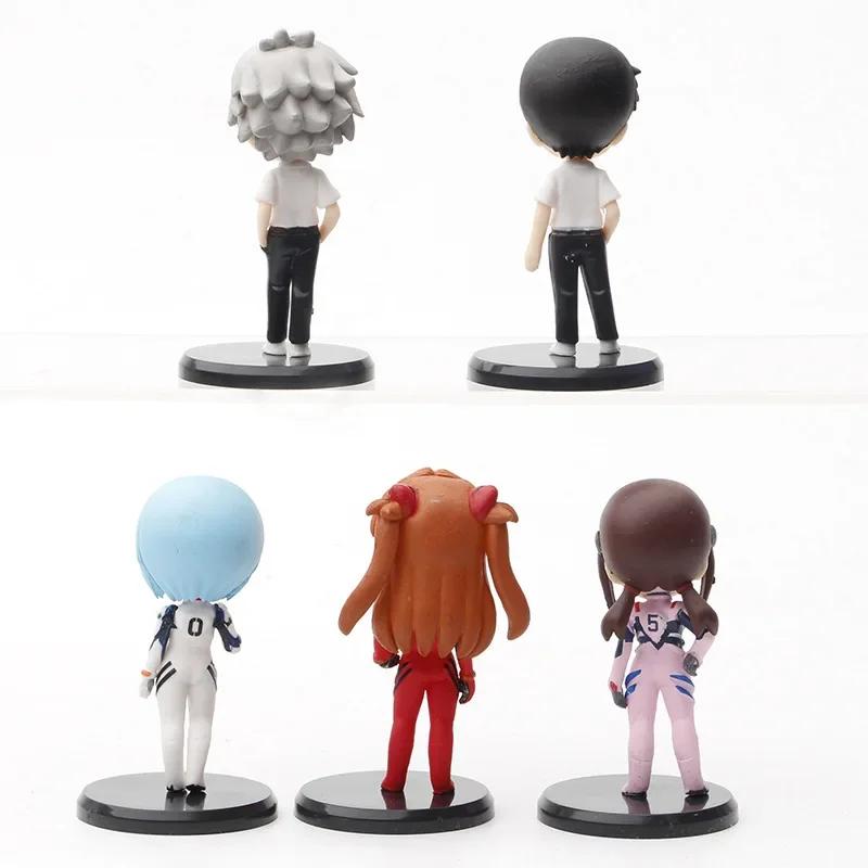 5pcs Anime EVA Ayanami Rei Action Figures NEON GENESIS EVANGELION Asuka Langley Soryu Makinami Figure PVC Ornaments Model Toys