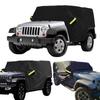 Car Cab Covers for Jeep Wrangler JK JL Hardtop 2/4 Doors 2007-2026 Outdoor Waterproof 210D Oxford Half Protector Cover