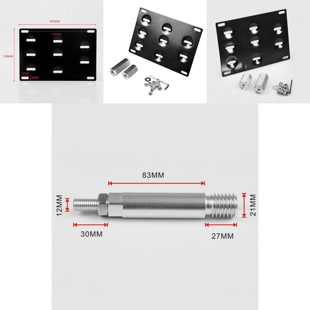 Mount License Plate Bracket Bumper Tow Hook For Mercedes C E S M Glk Gla Class