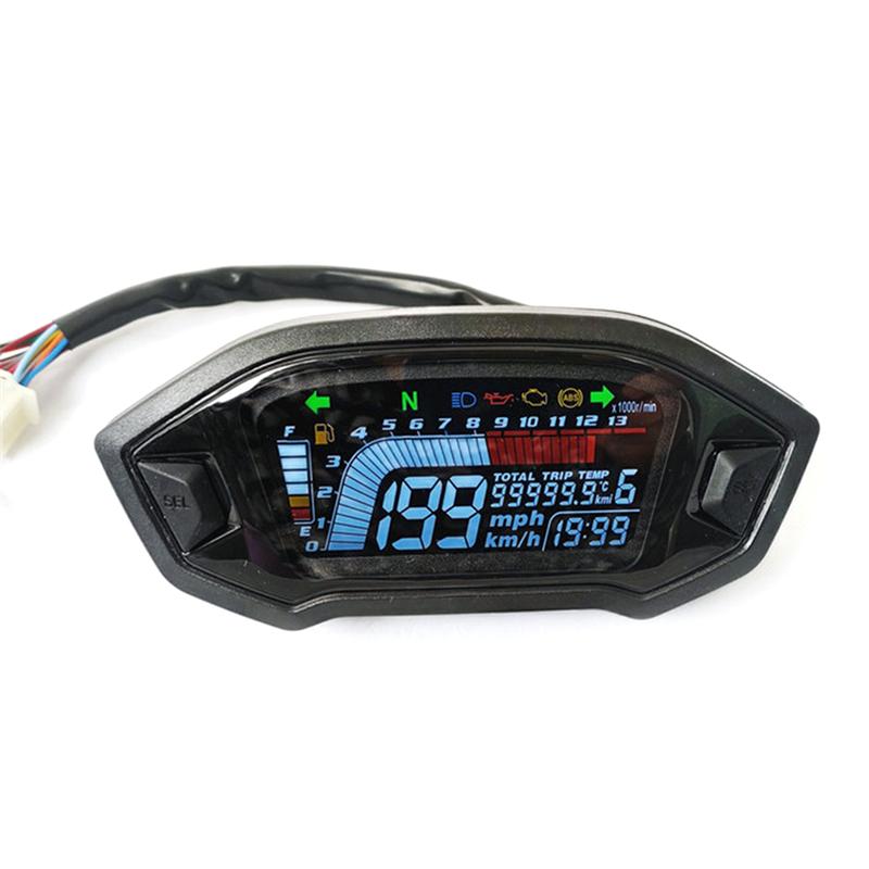 Durable-Universal Motorcycle Modification Parts trument Panel LCD High-Definition Odometer, Speedometer, Tachometer