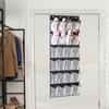 Non-woven Fabric Hanging Bag with Hook 24 Mesh Pocket 6 Layers Large Capacity Foldable Over Door Hanging Hat Shoe Storage Pouch Organizer Home