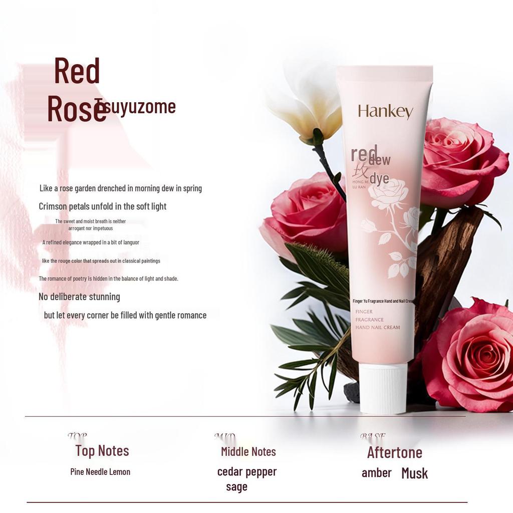 Crema Idratante per Mani e Unghie in Tubo di Alluminio Profumata alla Rosa per Autunno/Inverno Anti-Screpolature