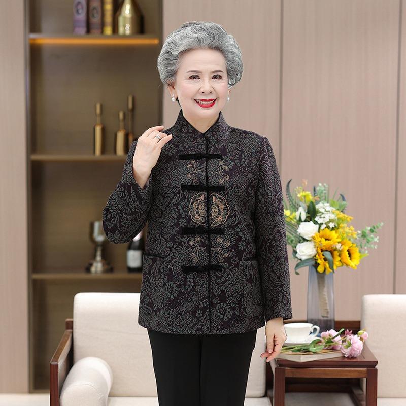 Куртка женская весенняя одежда новая весенняя одежда для пожилой женщины XL (less than 52.5kg recommended) зелёный