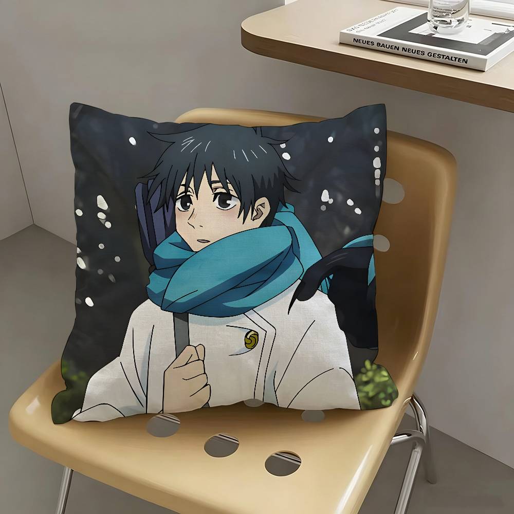 1pc Cartoon Figure Okkotsu Yuta Pillow Case Fashion Square Pillowcase Bedroom Sofa Room Ins Decoration Leisure