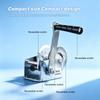 Mini Hand Winch Home Winches 800lbs Manual Winch 2-way Small Crane Winches Wire Rope Pulling Lifting Winches for Boat Trailers