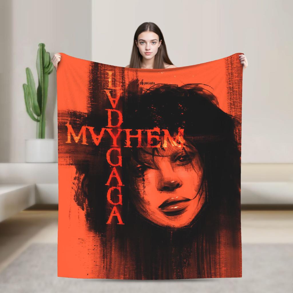 Lady Gaga Mayhem 2025 Album  Blanket  Super Soft Plush Bedding Throws For Couch Chair Travel Flannel Bedspread Bed Cover