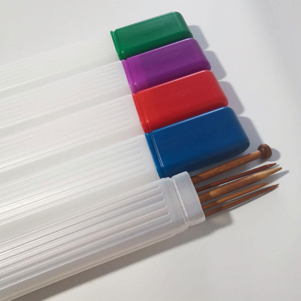 Sweater Needle Containers Stick Needle Storage Tube Transparent Knitting Needle Storage Box Portable Sweater Needle Case