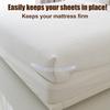 BOXOB 4pcs Replacement Strips for Bedsheet Holder, Transparent Plastic Bedsheet Holder Strips Keep Sheets Firm Tight Bed Sheet Locks Corner Strap