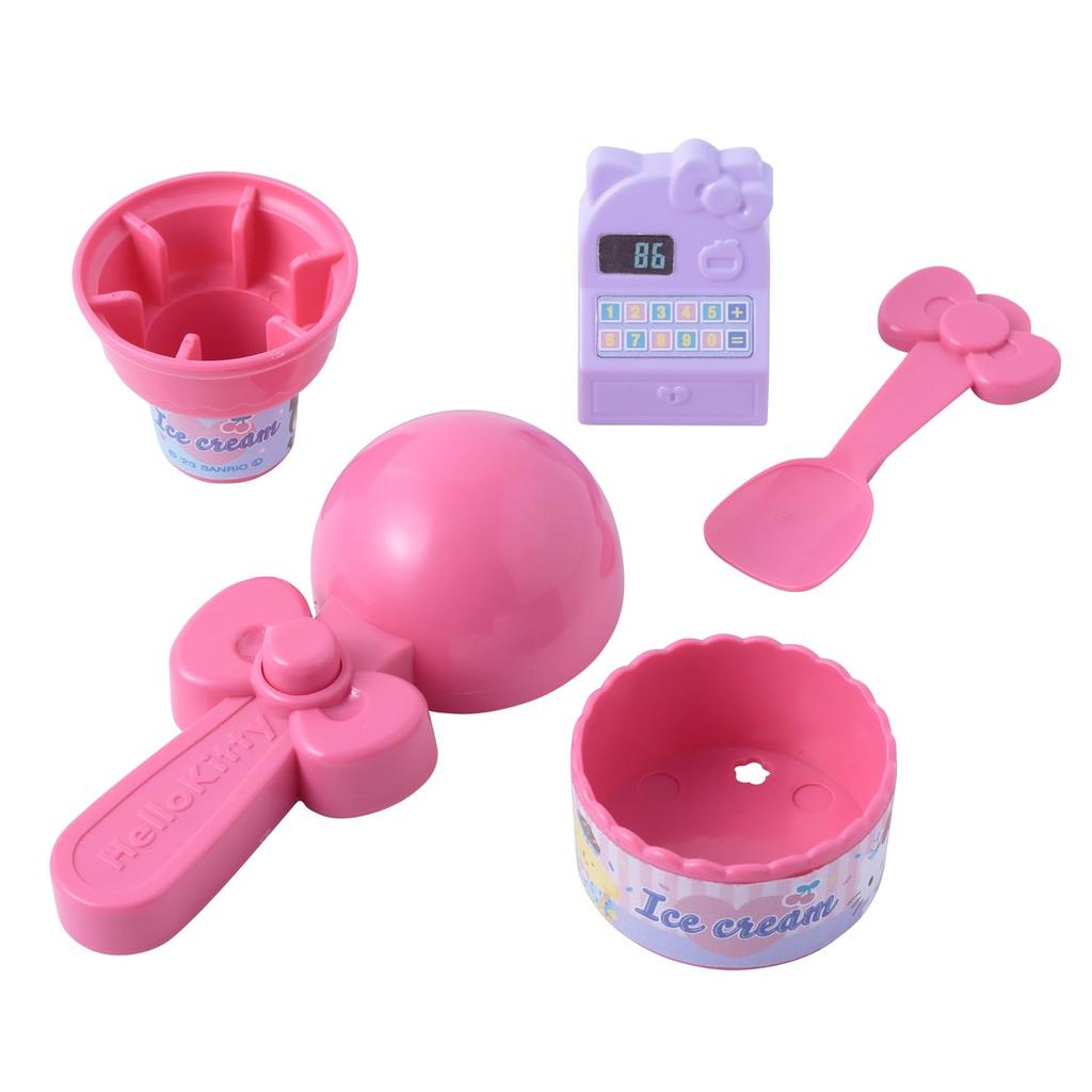 Marukan Sanrio Characters Ice Cream Shop Shopping Set, Pretend Play Toy, Ages 3 and Up, 195917