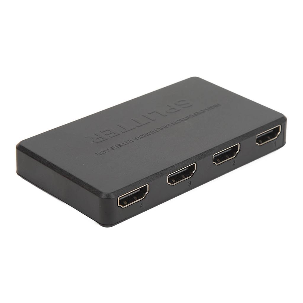 Video Splitter 1 In 4 Out 4K 1080P Supported Plug and Play Anti Interference HD Splitter for Desktop Computer