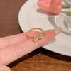 Korean light luxury opal bow ring women's ring ring simple hand jewelry