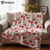 Multi-Color Rose Ultra Soft Sherpa Fleece Blanket Fluffy Warm Halloween Cozy Throw for Sofa Couch Bedroom Gift All Season