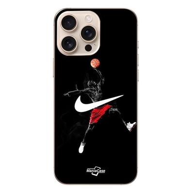 Coque - Nike - Iphone 16 Pro Max - Souple - Noir - Logo Jordan