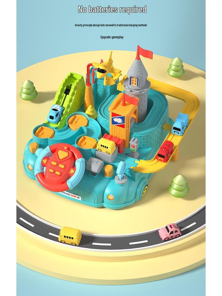 Kids' Adventure Track: Interactive Sliding Car Toy for Ages 1-3