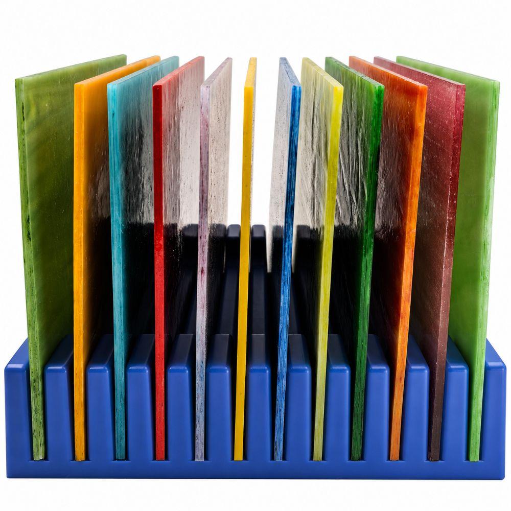 Universal Stained Glass Storage Rack 12 Slots Glass Holder Glass Panel Organizer  Woodworking