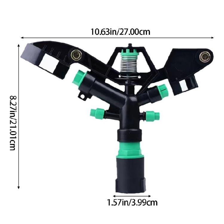 Quick Connection High Efficiency Farm Irrigation Sprinkler 4 Nozzle 360 Rotating Design For Large Yard Gardens Orchards